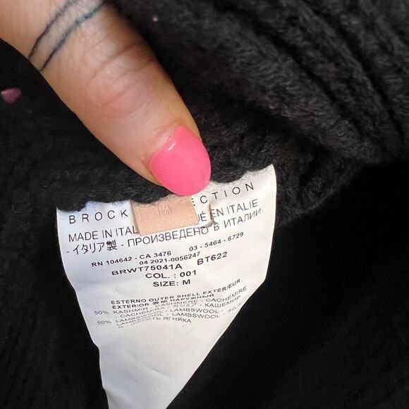 EUC $1995 Brock Collection Black Cashmere Tanya Duster Cardigan Sweater - Picture 5 of 7